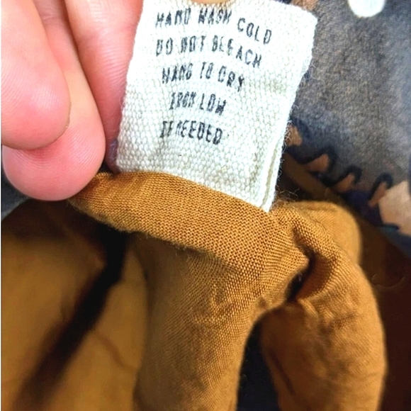 Moon River Floral Mini Dress - Blue and Brown Size Large - Picture 4 of 9